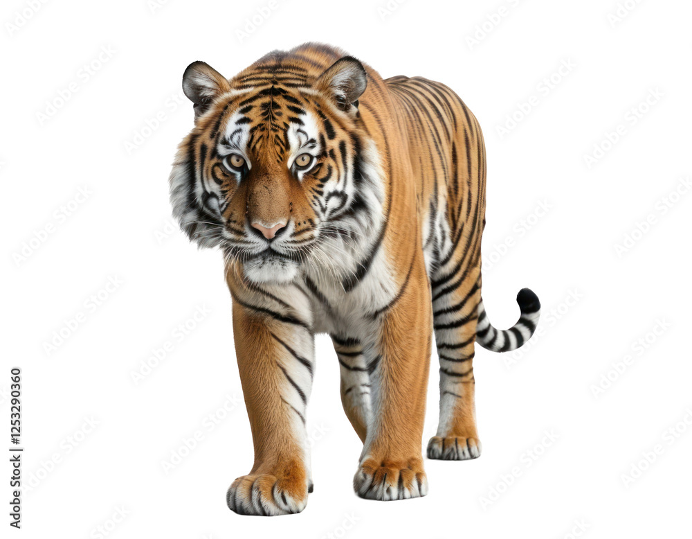 tiger. close up of tiger isolated on transparent or white background tiger. close up of tiger isolated on transparent or white background