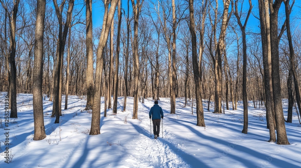 Tranquil Winter Walk Through a Snow-Covered Forest Landscape Tranquil Winter Walk Through a Snow-Covered Forest Landscape