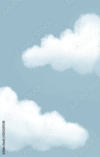 Blue sky with clouds.eps