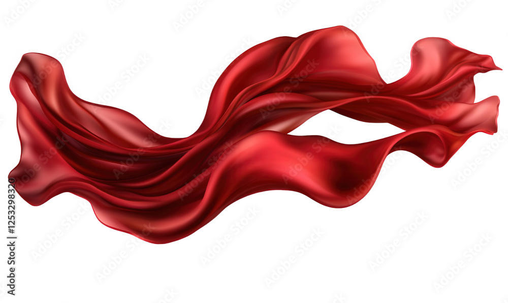 A piece of red silk fluttering in the wind A piece of red silk fluttering in the wind