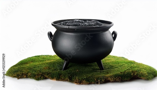 witch s cauldron on white background halloween concept