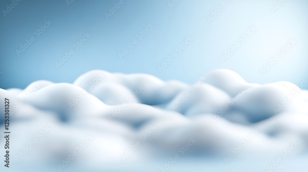 Soft light illuminates fluffy white cloudscape peaceful serene ambiance. AI Generated Soft light illuminates fluffy white cloudscape peaceful serene ambiance. AI Generated