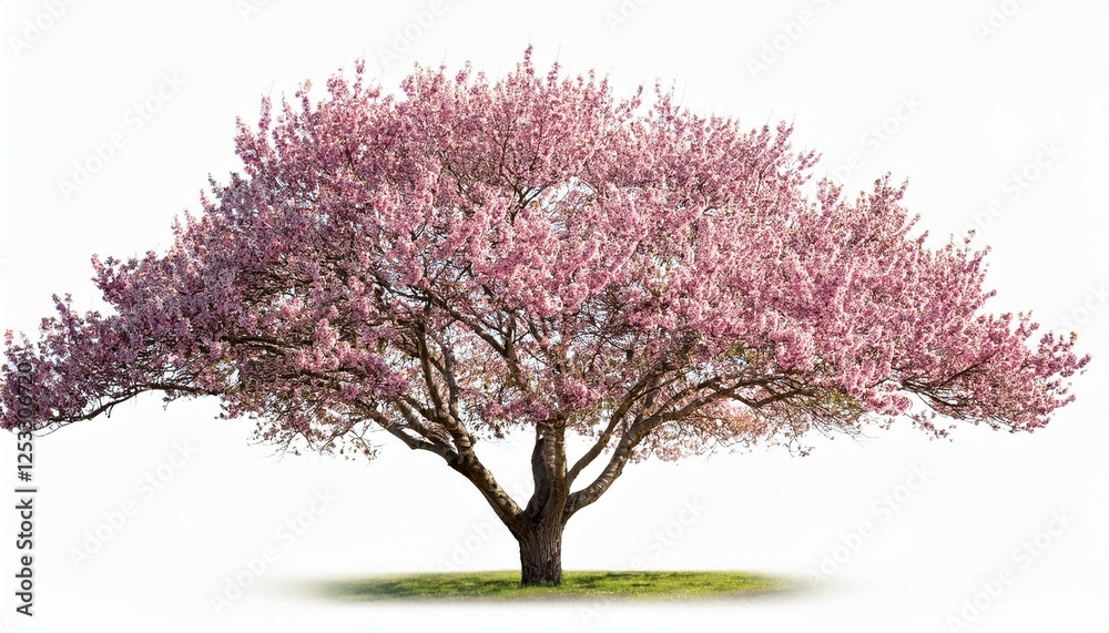 Obraz premium blooming tree isolated on white background