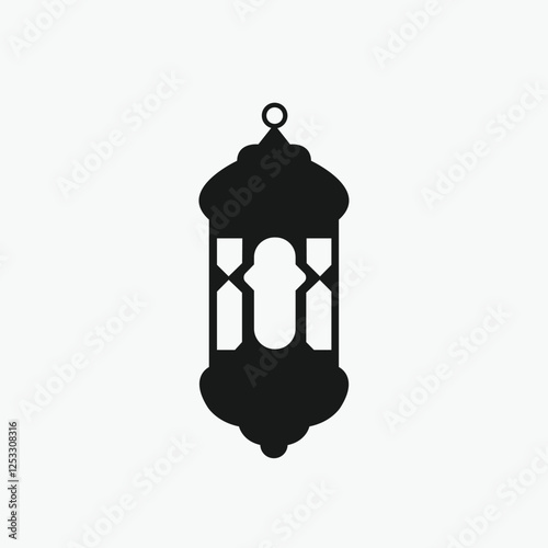 Ramadan Lantern, Lantern icon vector. Lamp illustration sign. Flashlight symbol. Arabian lamp logo.