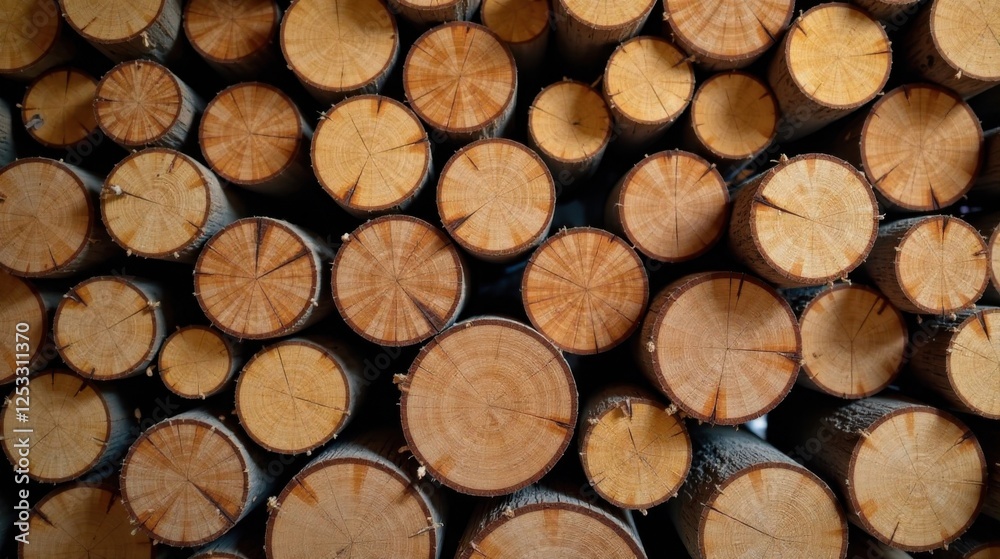 A Stack of Circular Wooden Logs, Showing the Natural Grain and Texture of the Wood, Ideal for Backgrounds or Textures A Stack of Circular Wooden Logs, Showing the Natural Grain and Texture of the Wood, Ideal for Backgrounds or Textures