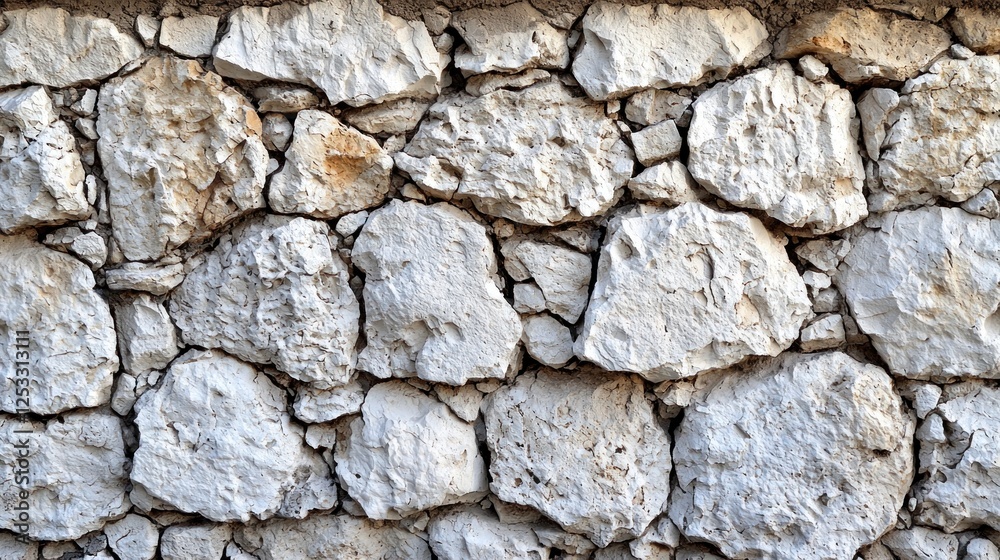 Rough white stone wall texture background, ideal for rustic designs Rough white stone wall texture background, ideal for rustic designs