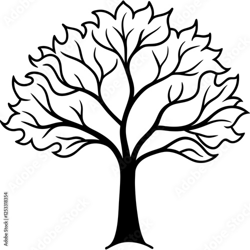 Wallpaper Mural Intricate Tree Linework for Digital Art Torontodigital.ca