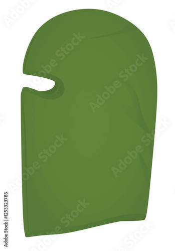 Green motorcycle cap. vector illustration