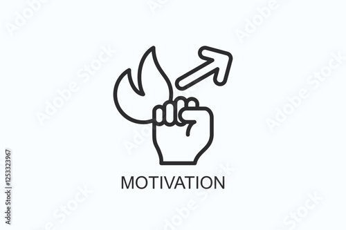 Motivation Icon Or Logo Isolated Illustration