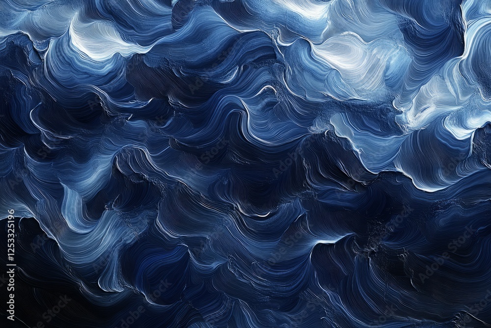 Obraz premium Smooth Abstract Navy Blue Texture with Gradient Depth and Style