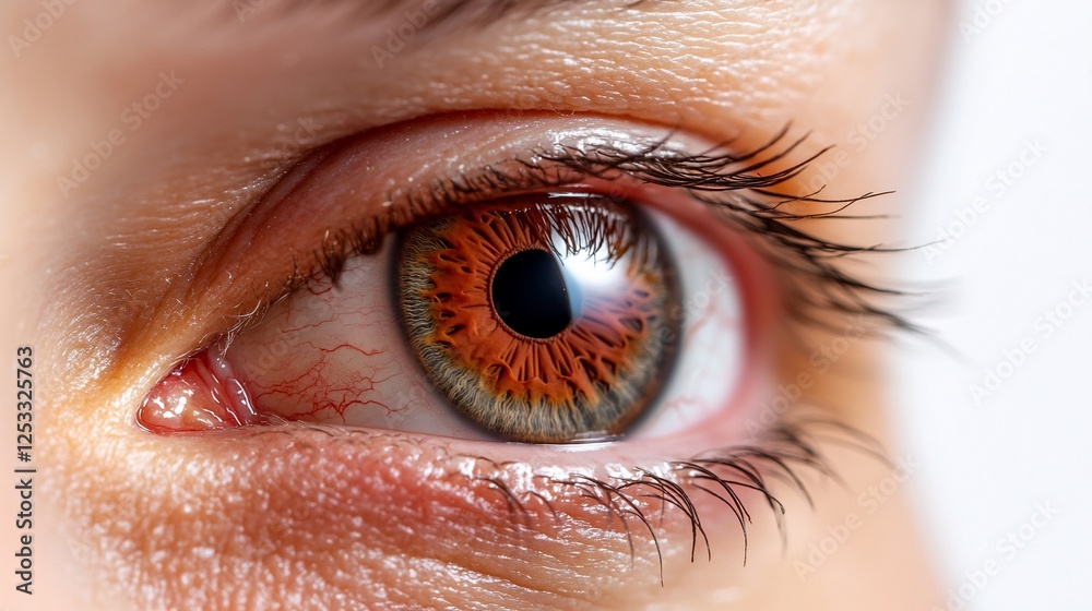 Fototapeta premium Close-up of a Human Eye: A Detailed Macro Photograph