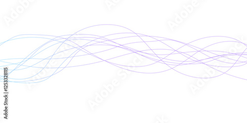 White wave curve lines banner background design. Abstract soft wave lines dynamic flowing purple isolated background. Vector Illustration of the pattern of lines. stripes on white.
