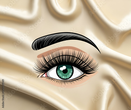 Enchanting Gaze: Luxurious Eye Illustration