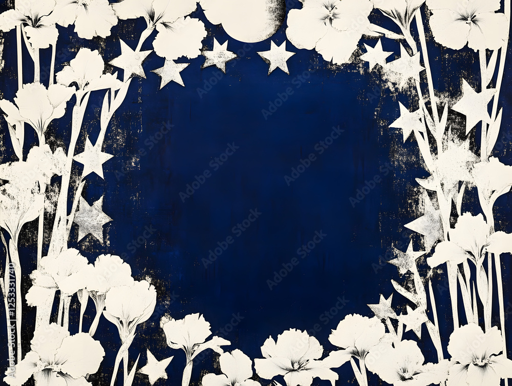 Obraz premium Bold Minimalistic Flower Border