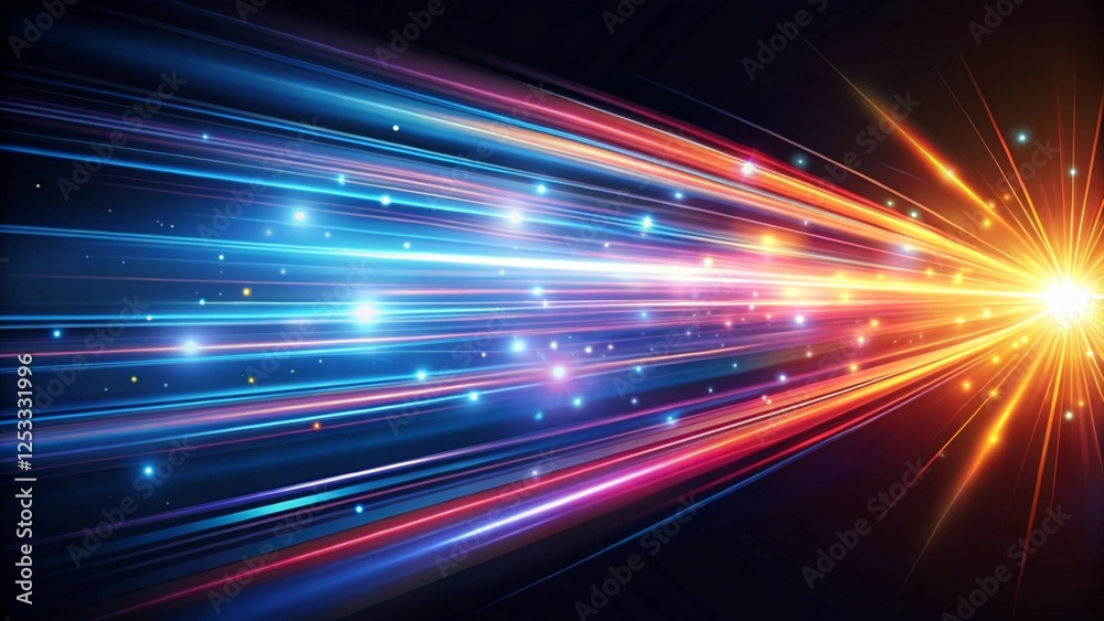Modern abstract high-speed light motion effect on black background. vector illustration.
Modern abstract high-speed light motion effect on black background. vector illustration.