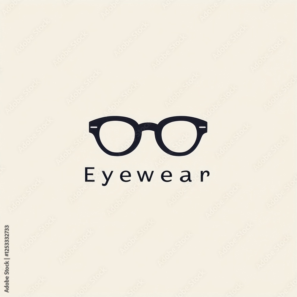 Stylish Eyewear Brand Logo Design with Trendy Glasses and Sleek Font Stylish Eyewear Brand Logo Design with Trendy Glasses and Sleek Font