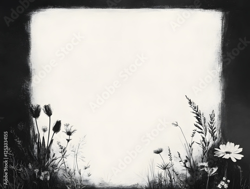 Bold Minimalistic Flower Border