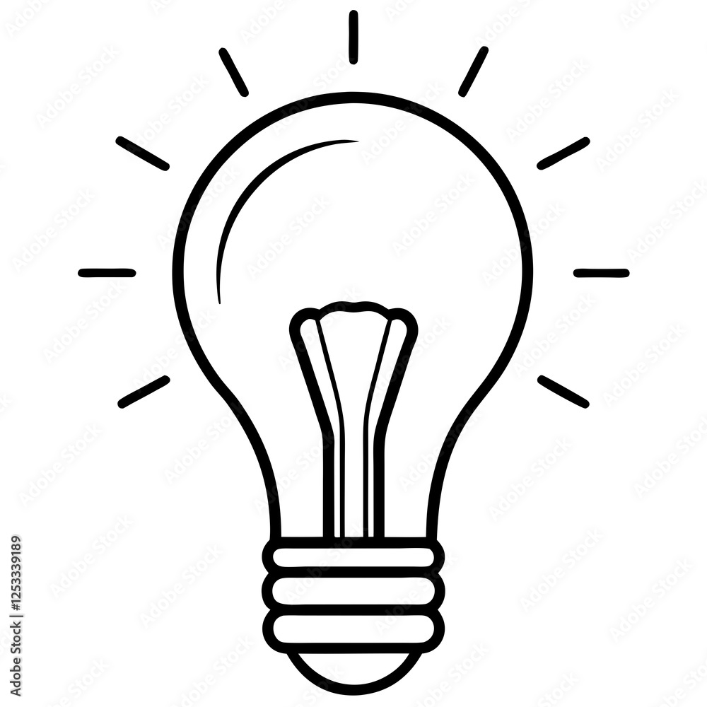 Lightbulb Idea Line Art Vector Design Lightbulb Idea Line Art Vector Design