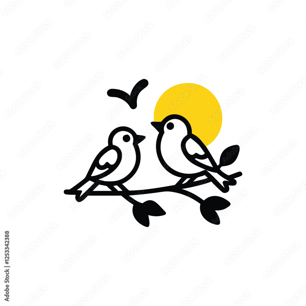birds on branch, anniversary, clip art, concepts, cut out, doodle, enjoyment, flirting, friendship, handwriting, horizontal, icon set, invitation, outline birds on branch, anniversary, clip art, concepts, cut out, doodle, enjoyment, flirting, friendship, handwriting, horizontal, icon set, invitation, outline