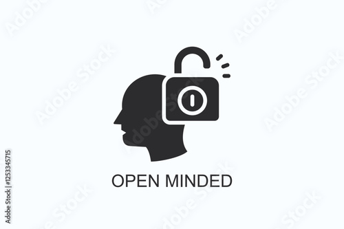 Open Minded Icon Or Logo Isolated Illustration