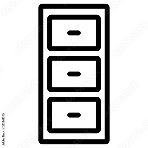 3단 서랍장 아이콘