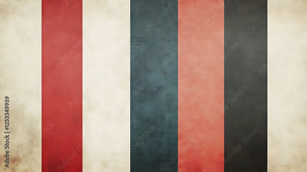 Abstract Vertical Stripes Design in Red White and Gray Tones