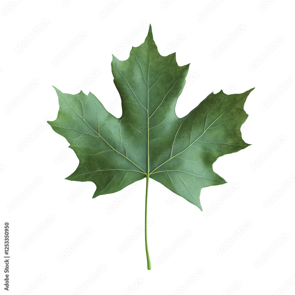 Fototapeta premium a single leaf of a tree on a white background