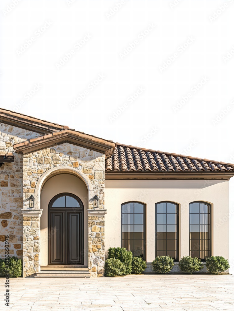 Exterior elegance: A refined exterior of a home, showcasing architectural detail and harmonious design Exterior elegance: A refined exterior of a home, showcasing architectural detail and harmonious design