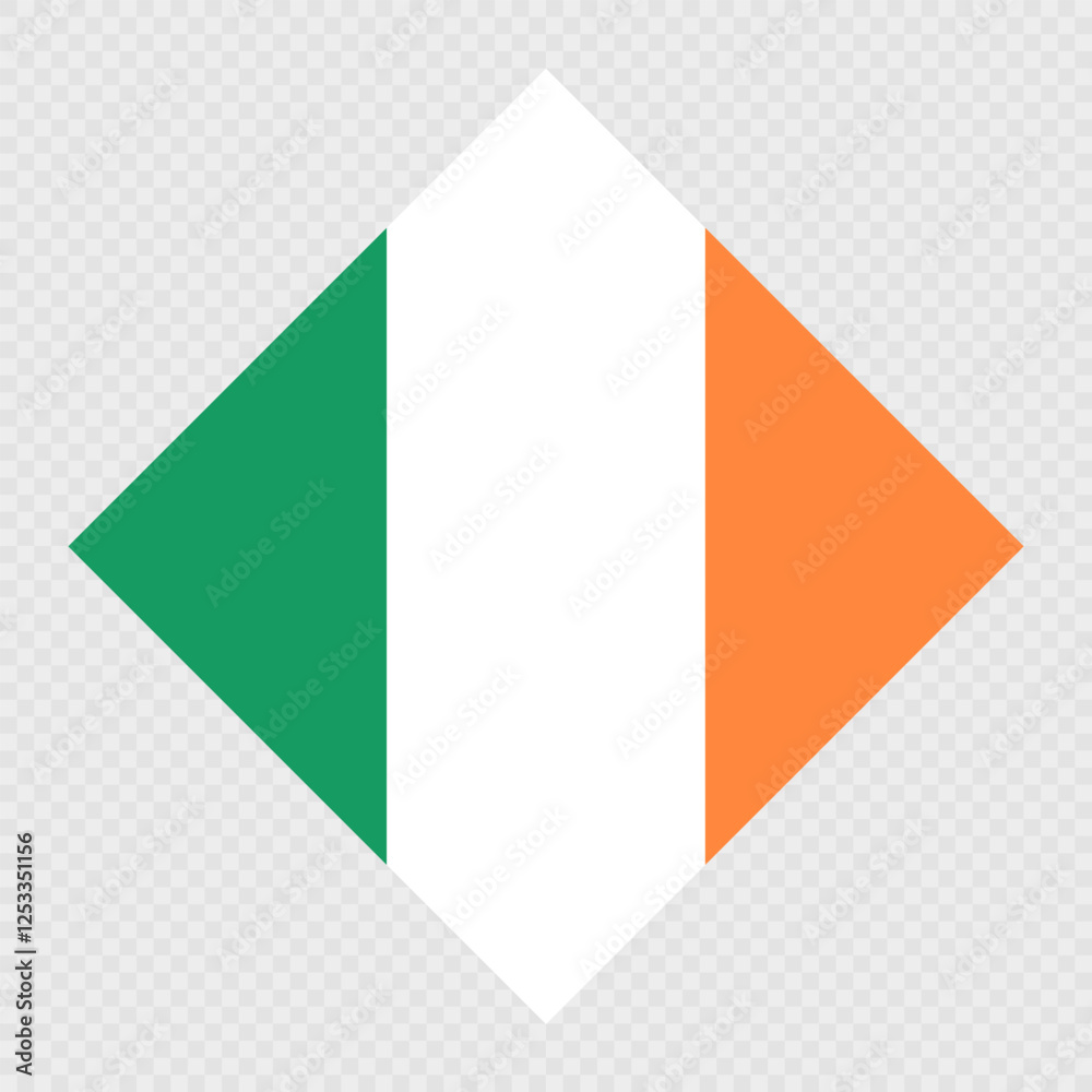 Ireland rhombus flag. Vector illustration. Ireland rhombus flag. Vector illustration.