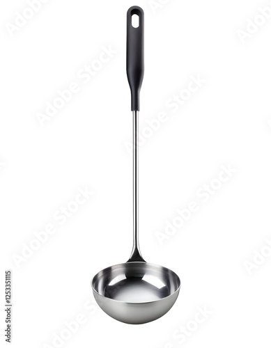 silver ladle isolated on Transparent Background.
