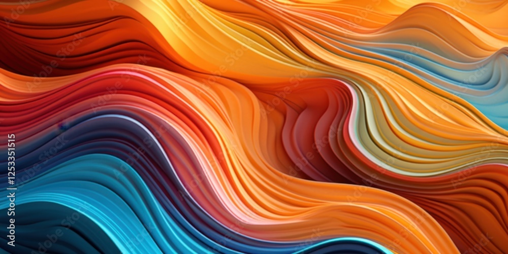 Abstract Colorful Swirling Waves Digital Art Background Fluid Design Texture Abstract Colorful Swirling Waves Digital Art Background Fluid Design Texture