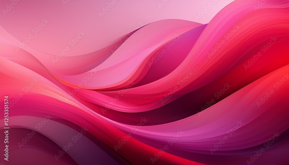 Fototapeta premium dynamic pink and red gradient energetic abstract blend with bold colors and smooth vibrant flow digital art for trendy design