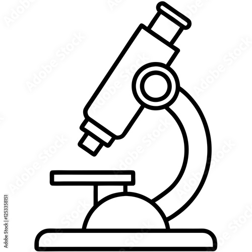 Microscope Outline Art Vector