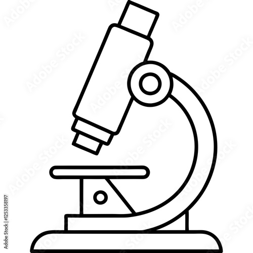 Microscope Outline Art Vector