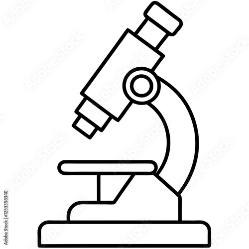 Microscope Outline Art Vector