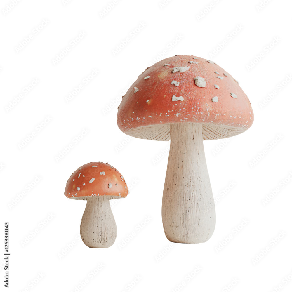 Obraz premium a couple of mushrooms sitting next to each other