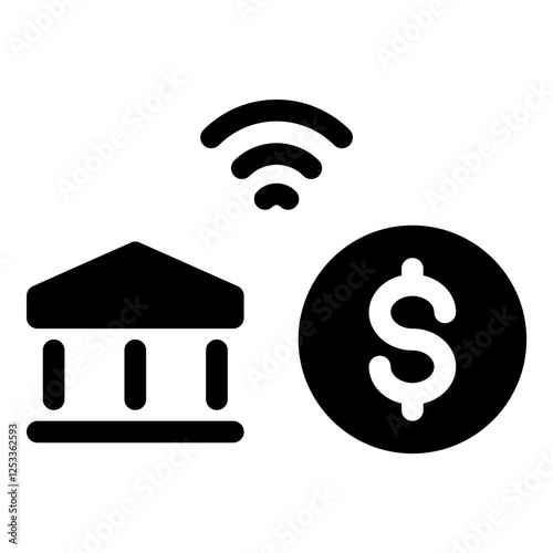 ebanking solid icon	 photo