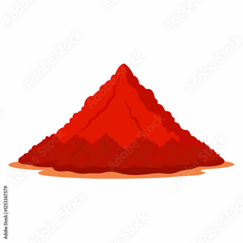  the pile of red paprika powder vector art illustration photo