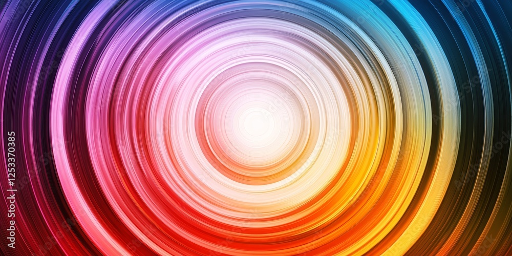 Fototapeta premium abstract visual with radial gradients that highlight the vibrant and dynamic nature of circular color transitions, creating a rich and engaging background with a modern t