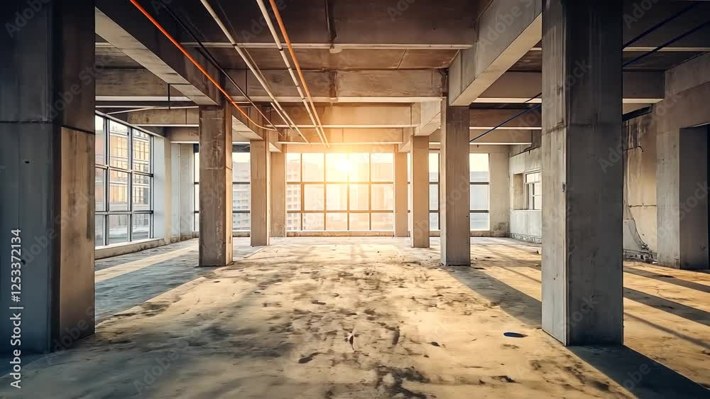 shell construction architecture empty floor