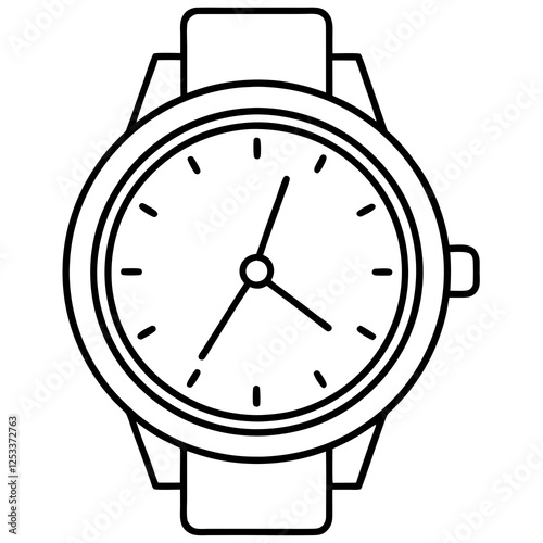 Minimalist Line Art Watch Design Sleek Dial & Clean Straps