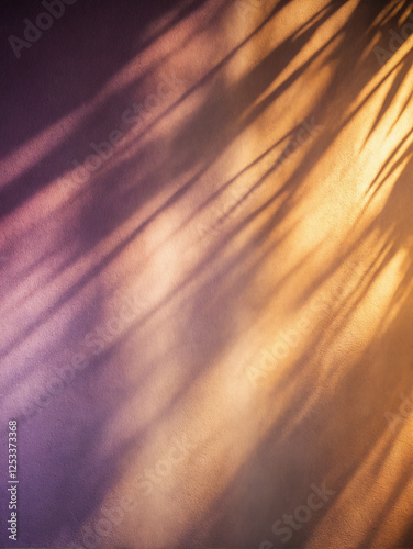 background with blurred foliage shadow on color wall