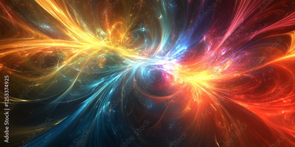 abstract scene where glows and highlights create a dynamic and glowing backdrop, using smooth transitions and vibrant colors to evoke a sense of light and depth in the co