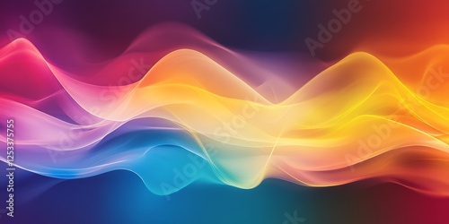 abstract image featuring rainbow gradients with a focus on vibrant and dynamic color transitions, blending a spectrum of hues to produce a visually captivating and energe