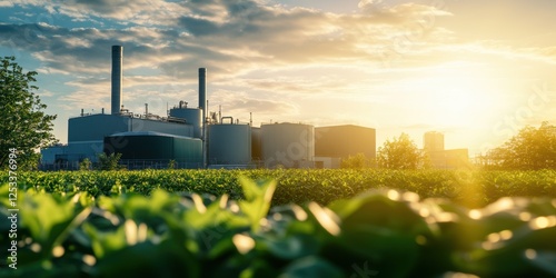 Bioenergy Plant, Converting Organic Waste into Renewable Energy for Sustainable Power Solutions. Biomass as a bioenergy. Biomass Energy Plant