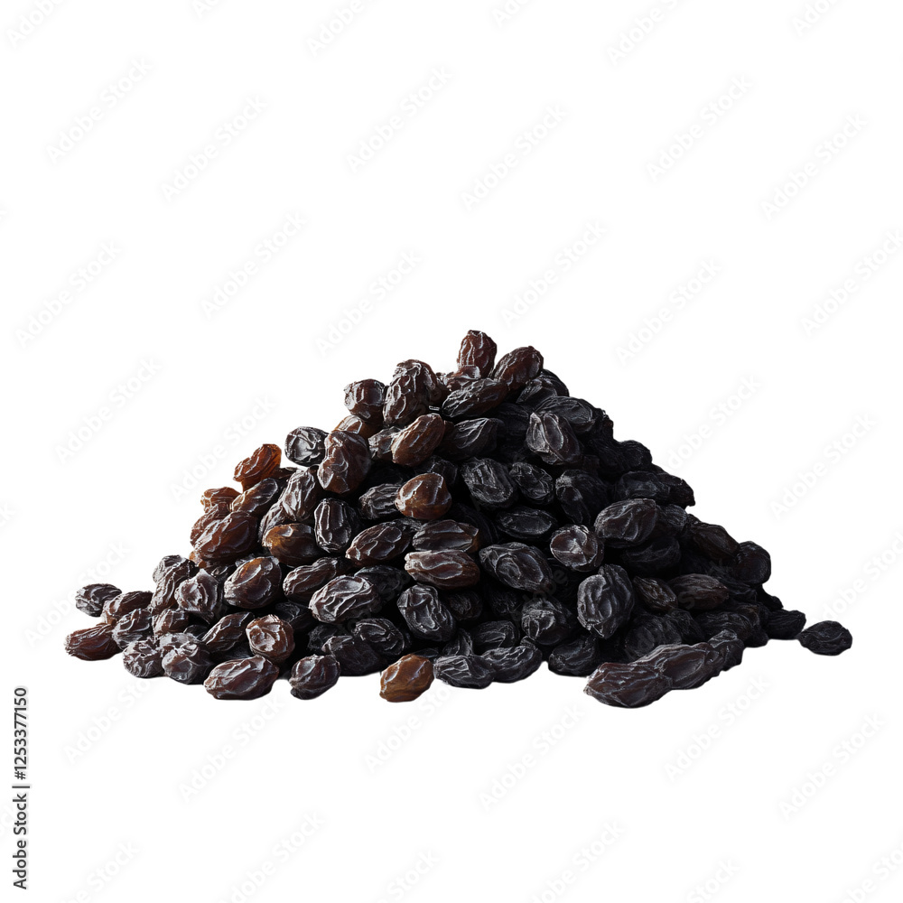 a pile of raisins on a white background a pile of raisins on a white background