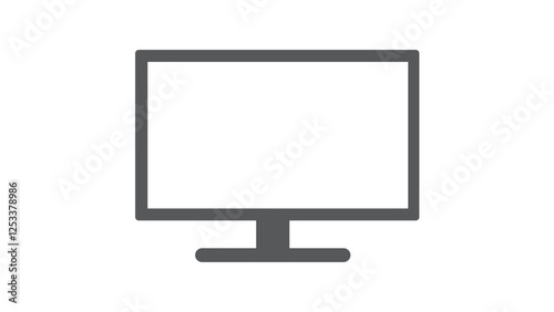 lcd monitor isolated on white