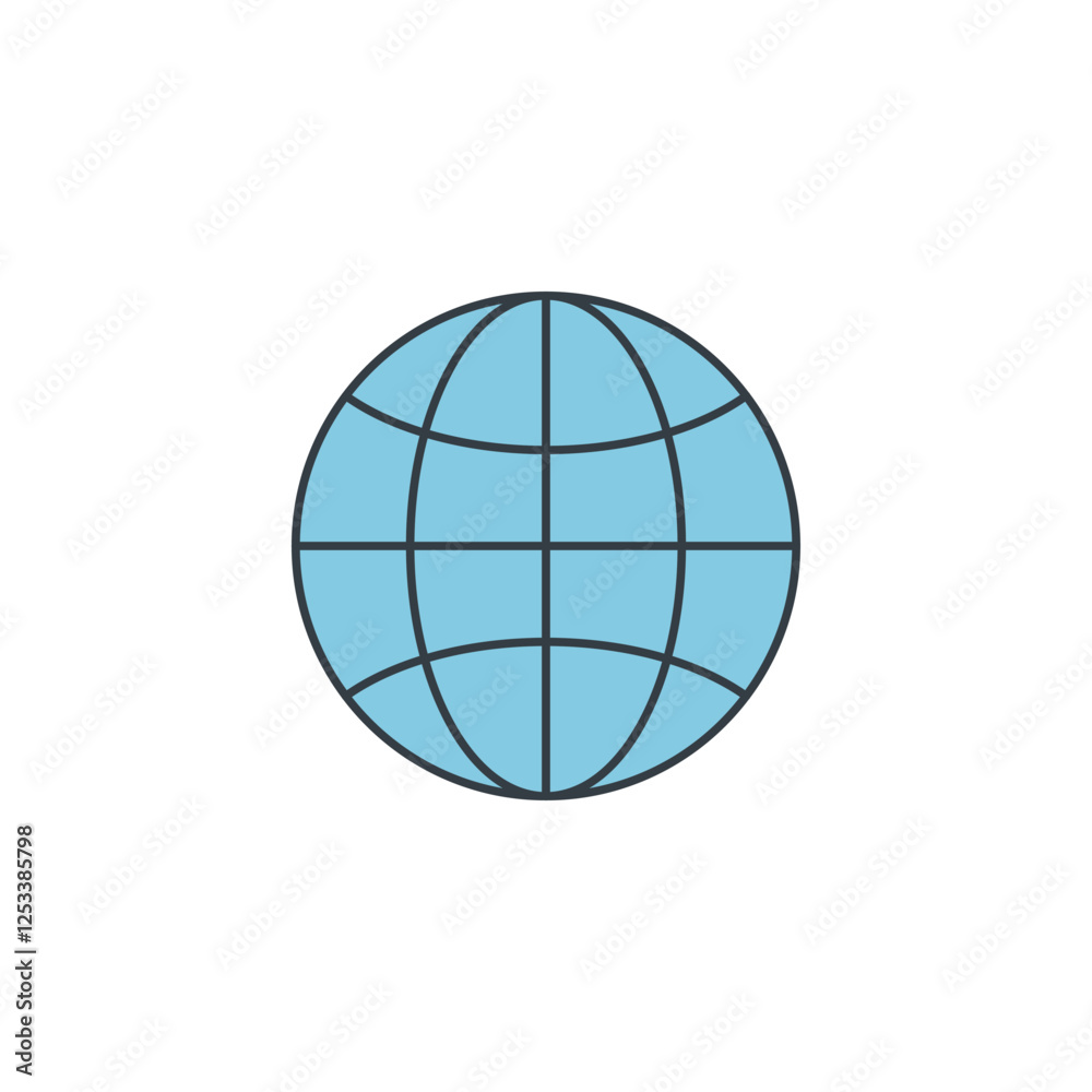 Globe icon symbol vector illustration isolated on white background Globe icon symbol vector illustration isolated on white background