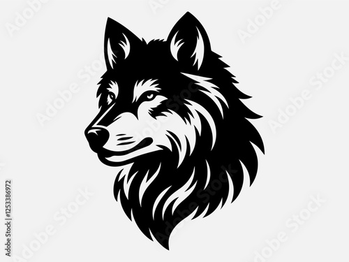 Wolf Head Silhouette Vector Illustration