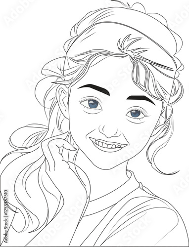 Its a Beautiful Character Line Art